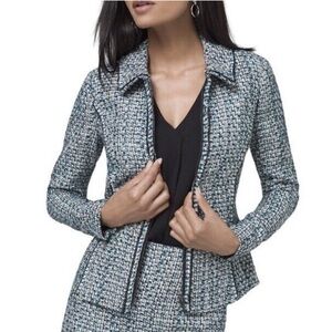 White House Black Market Tweed Blazer - Blue and Black